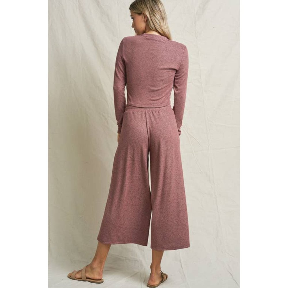 Ultra-Soft Two Piece Lounge Set by Maronie  Mauve NWOT - Picture 5 of 6